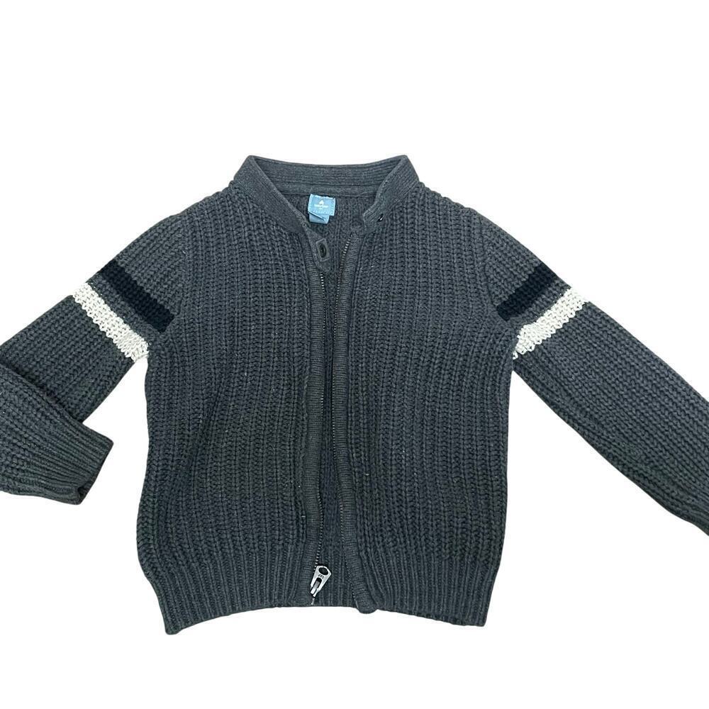 Baby Gap Boys 3 Yrs Gray Full Zip Sweater Varsity Preppy Style